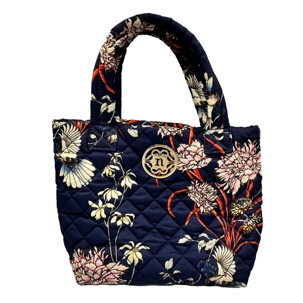 Nanette Lepore Women's Printed Washable Mini Tote Bag Navy Floral
